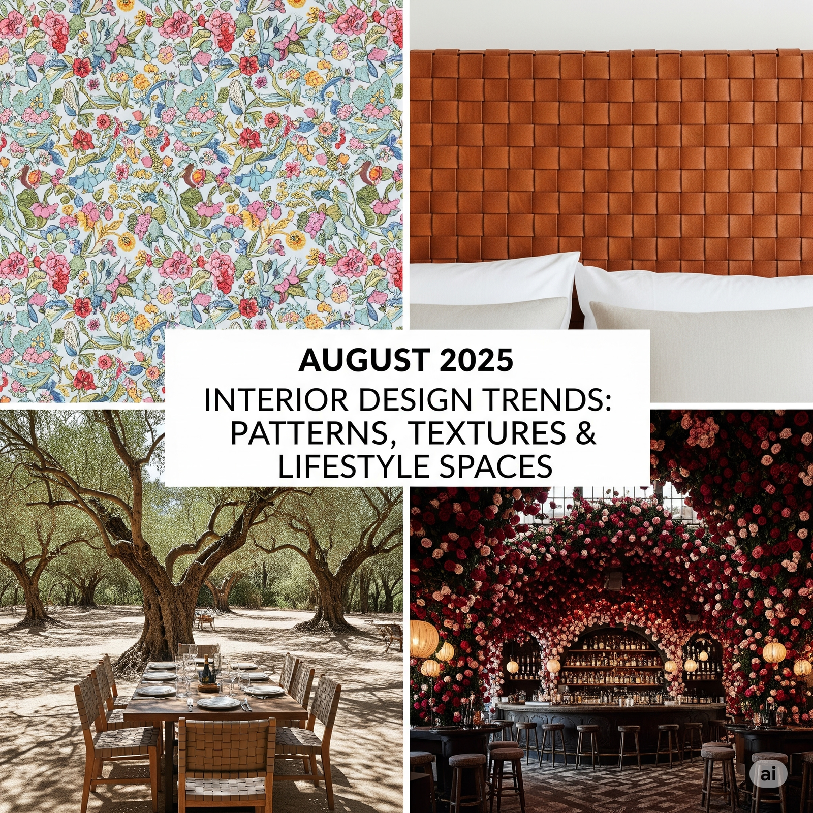 August 2025 Interior Design Trends: Patterns, Textures & Lifestyle Spaces