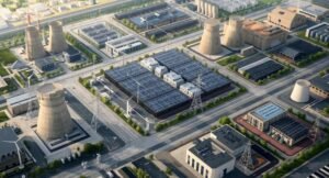 AI data centres drawing large-scale electricity from global energy infrastructure.