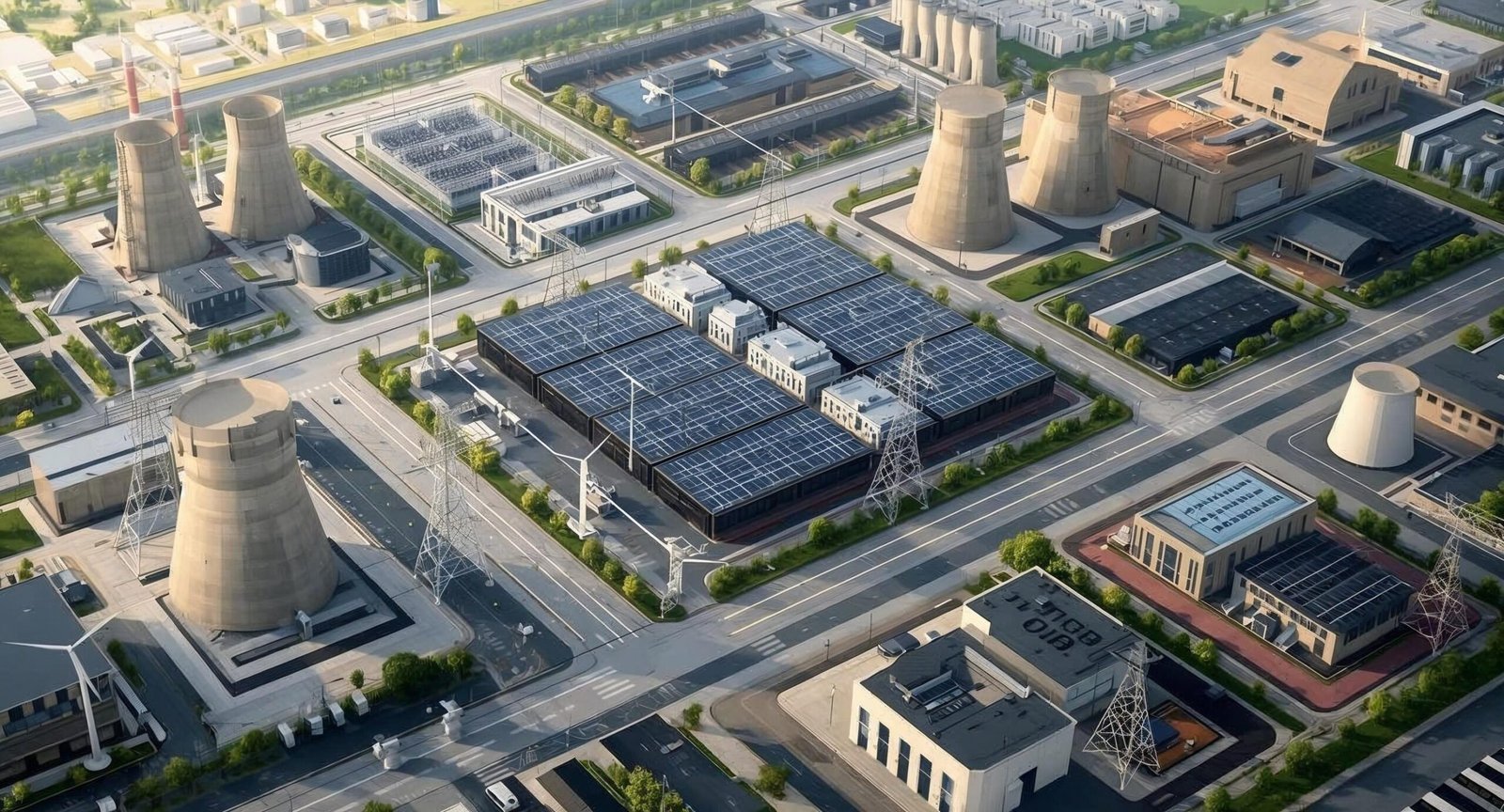 AI data centres drawing large-scale electricity from global energy infrastructure.