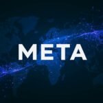 Meta logo with AI digital graphics representing the Manus acquisition.